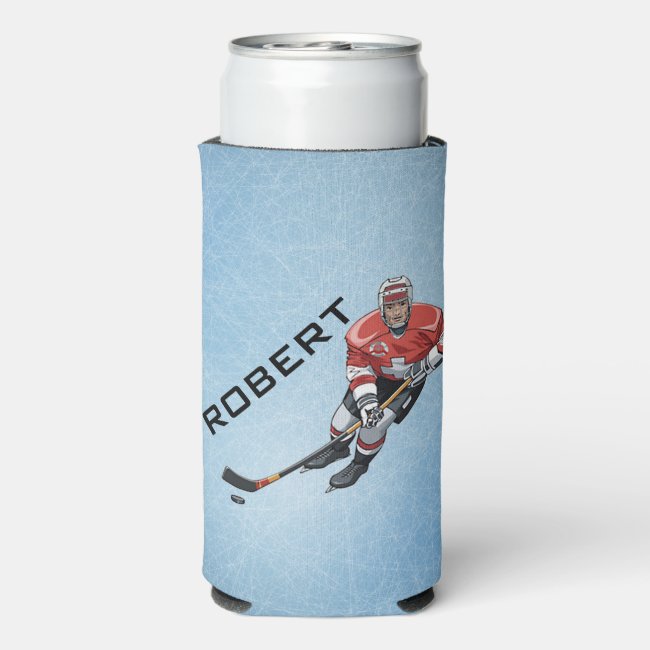 Hockey Design Seltzer Can Cooler