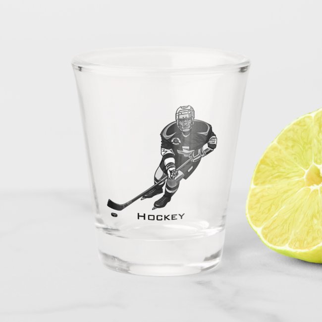 Hockey Design Shot Glass