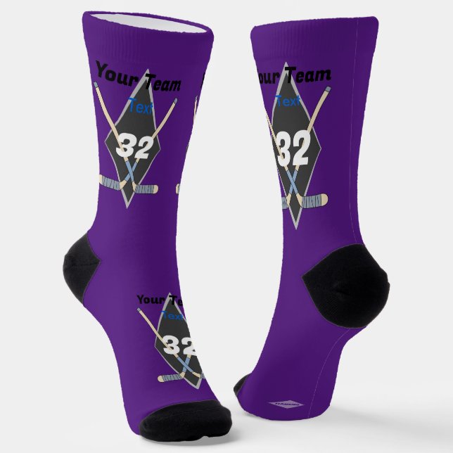 Hockey Design Socks Any Color HAMbyWG (Angled)
