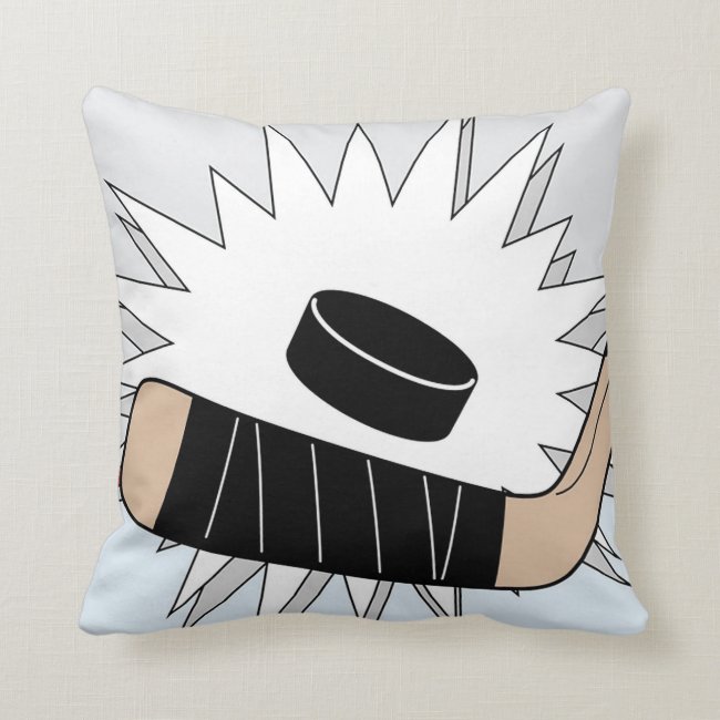 Hockey Design Throw Pillow