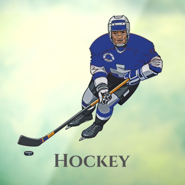 Hockey Design Window Cling