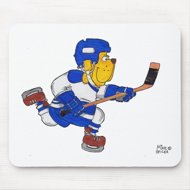HOCKEY DOG MOUSE PAD (Front)