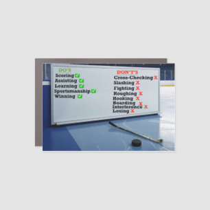 Hockey Do's and Don'ts Whiteboard Car Magnet