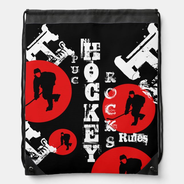 Hockey Drawstring Bag (Front)