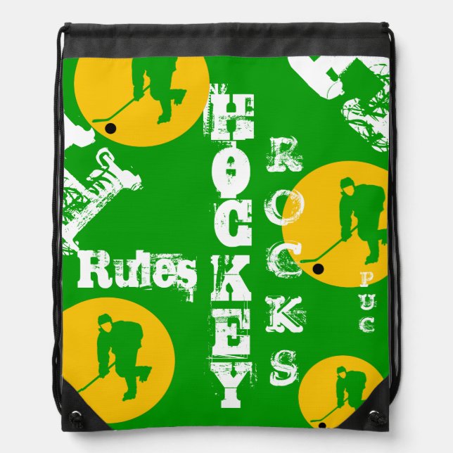 Hockey Drawstring Bag (Front)