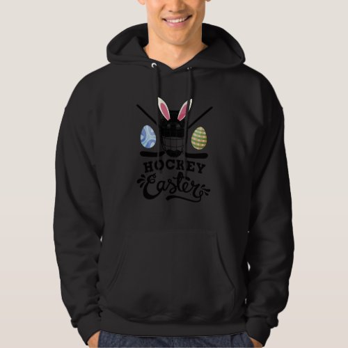 Hockey Easter Funny Easter Day Ice Hockey Player Hoodie