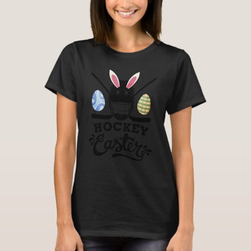 Hockey Easter Funny Easter Day Ice Hockey Player T_Shirt