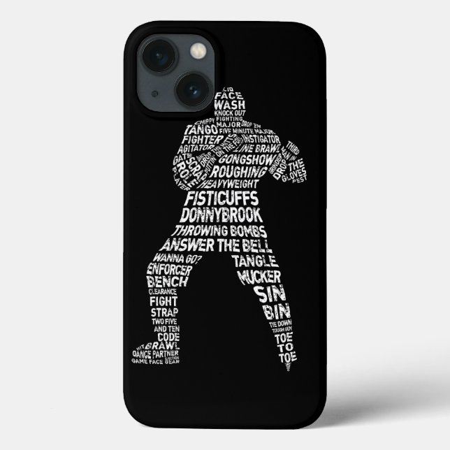 Hockey Enforcer Goon Word Art iPhone 5 Case (Back)