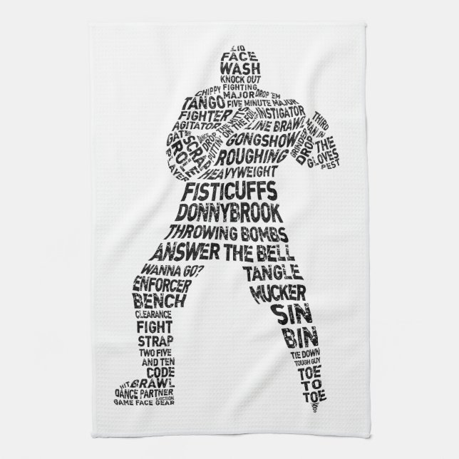 Hockey Enforcer Kitchen Towel (Vertical)