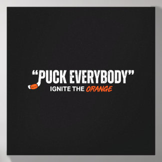 Hockey Enforcer Orange 2 Canvas Photo Tile