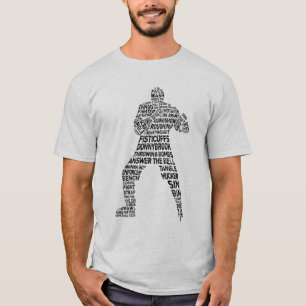Hockey Enforcer Text T-Shirt with Name & Number