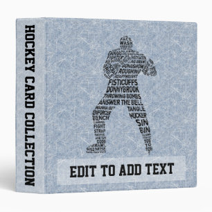 Hockey Enforcer Trading Card Album, Customizable Binder