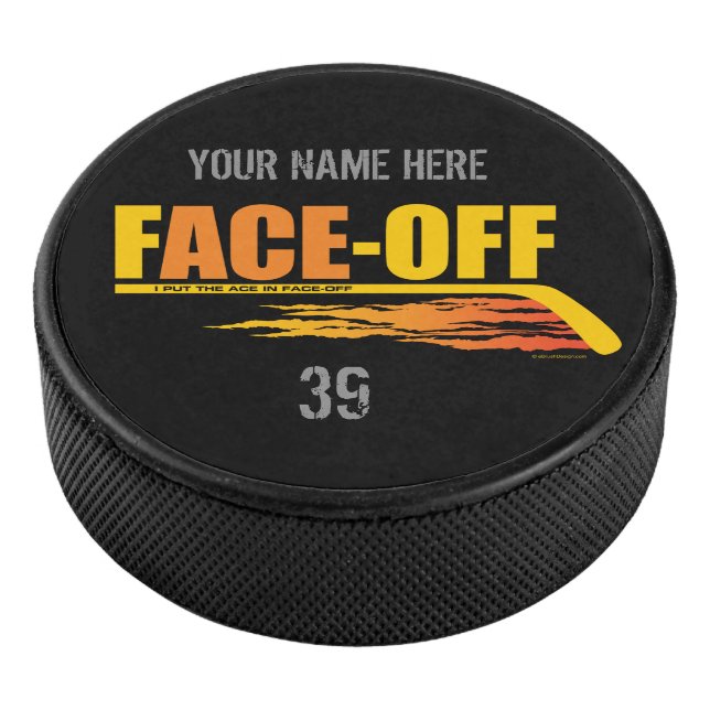 Hockey Face-Off Ace (Personalized) Puck (3/4)