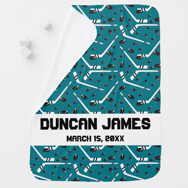 Hockey Fan Swaddle Blanket (In Situ)