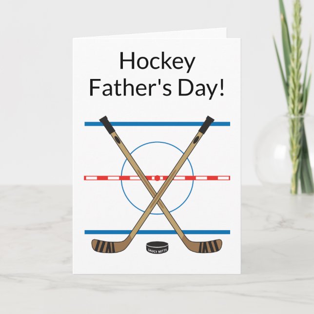 Hockey Father's Day Hockey Sticks at Center Ice Card (Front)
