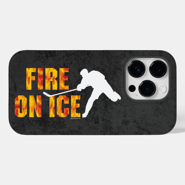Hockey Fire On Ice Case-Mate iPhone Case (Back (Horizontal))