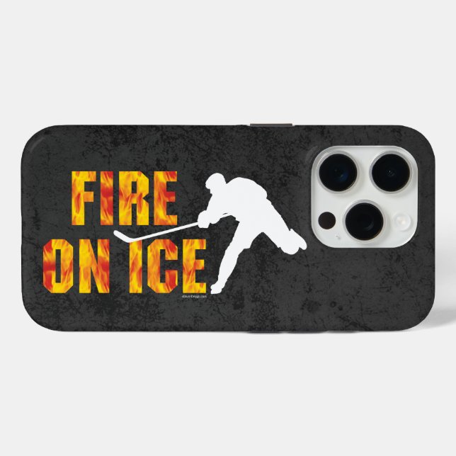 Hockey Fire On Ice Case-Mate iPhone Case (Back (Horizontal))