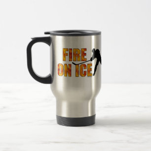 Hockey Fire On Ice Travel Mug
