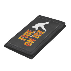 Hockey Fire On Ice Trifold Wallet