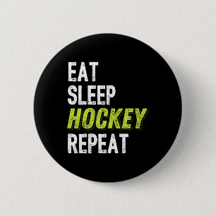 Hockey for Boys Ice Hockey Player Gift Button