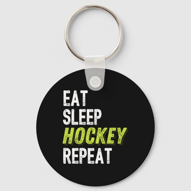 Hockey  for Boys  Ice Hockey Player Gift Keychain (Front)