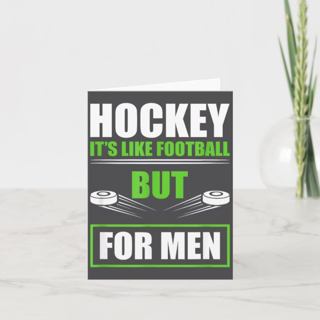 Hockey Funny Quotes Fathersday Mens Hockey  Card (Front)