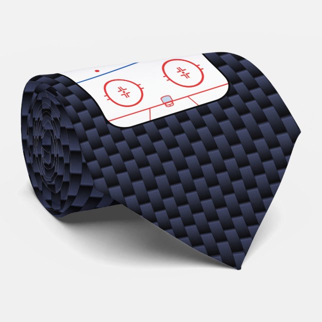 Hockey Game Companion Autograph Ready Neck Tie (Rolled)