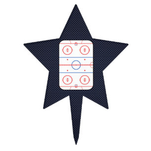 Hockey Game Companion Carbon Fiber Style Cake Topper