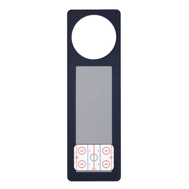 Hockey Game Companion Carbon Fiber Style Door Hanger (Front)