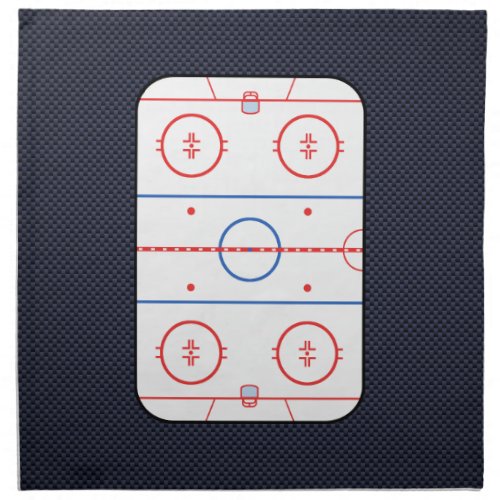 Hockey Game Companion Carbon Fiber Style Napkin