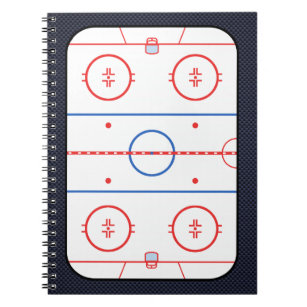 Hockey Game Companion Carbon Fiber Style Notebook