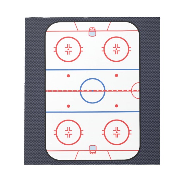 Hockey Game Companion Carbon Fiber Style Notepad (Front)