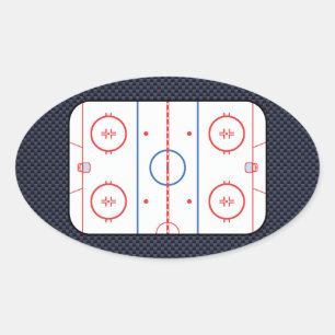 Hockey Game Companion Carbon Fiber Style Oval Sticker