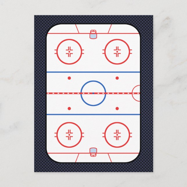 Hockey Game Companion Carbon Fiber Style Postcard (Front)