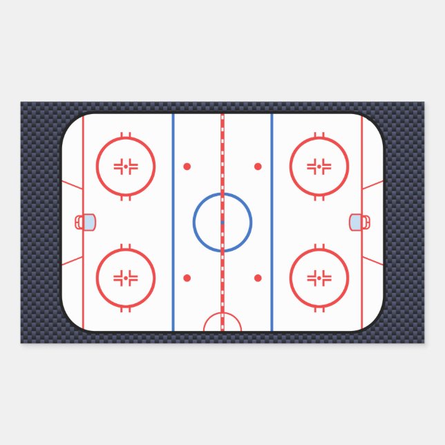 Hockey Game Companion Carbon Fiber Style Rectangular Sticker (Front)