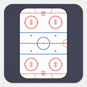 Hockey Game Companion Carbon Fiber Style Square Sticker