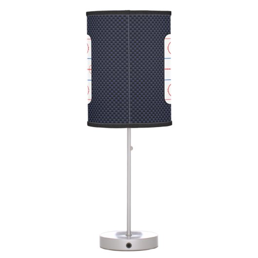Hockey Game Companion Carbon Fiber Style Table Lamp (Back)