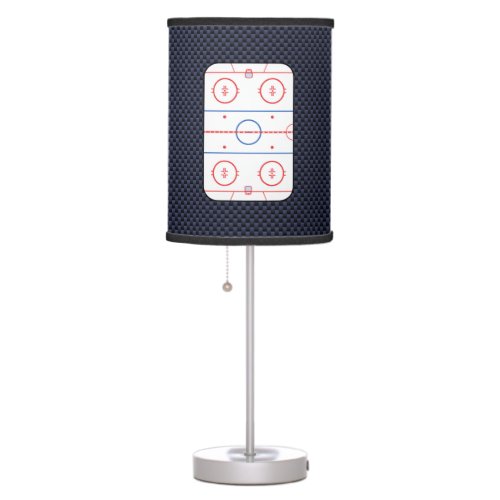 Hockey Game Companion Carbon Fiber Style Table Lamp