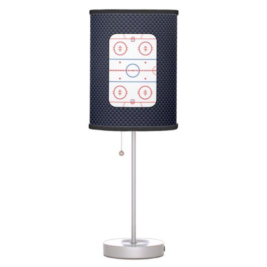 Hockey Game Companion Carbon Fiber Style Table Lamp (Right)