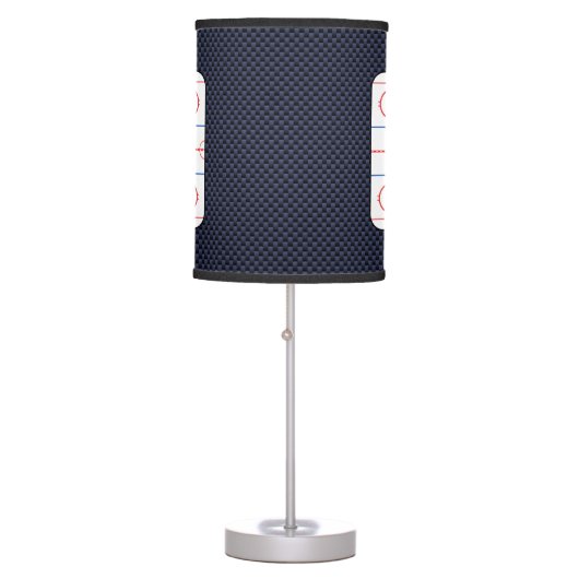 Hockey Game Companion Carbon Fiber Style Table Lamp (Front)