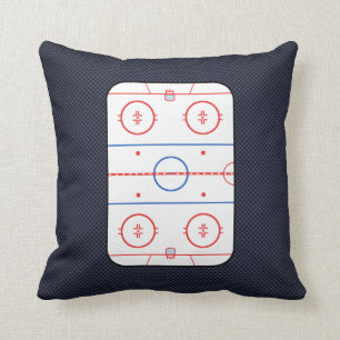 Hockey Game Companion Carbon Fiber Style Throw Pillow