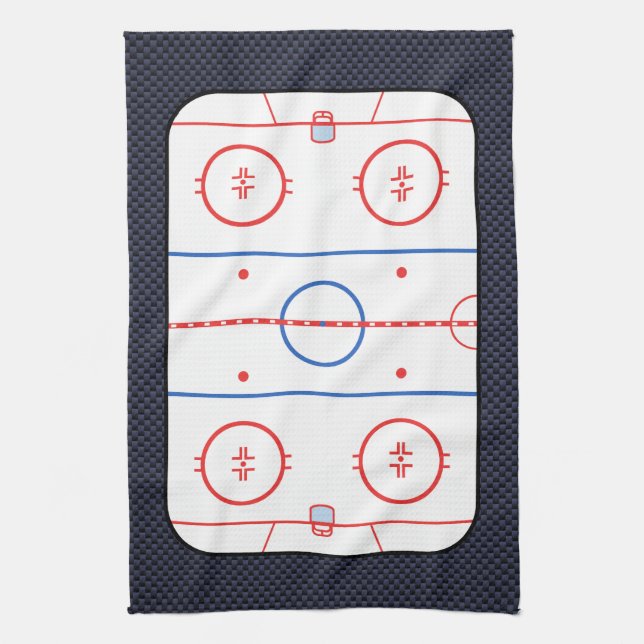 Hockey Game Companion Carbon Fiber Style Towel (Vertical)