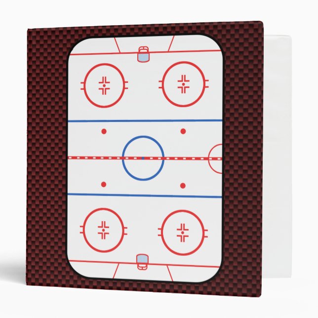 Hockey Game Companion Rink Diagram 3 Ring Binder (Front/Inside)