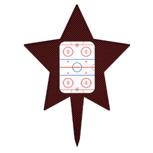 Hockey Game Companion Rink Diagram Cake Topper