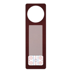Hockey Game Companion Rink Diagram Door Hanger