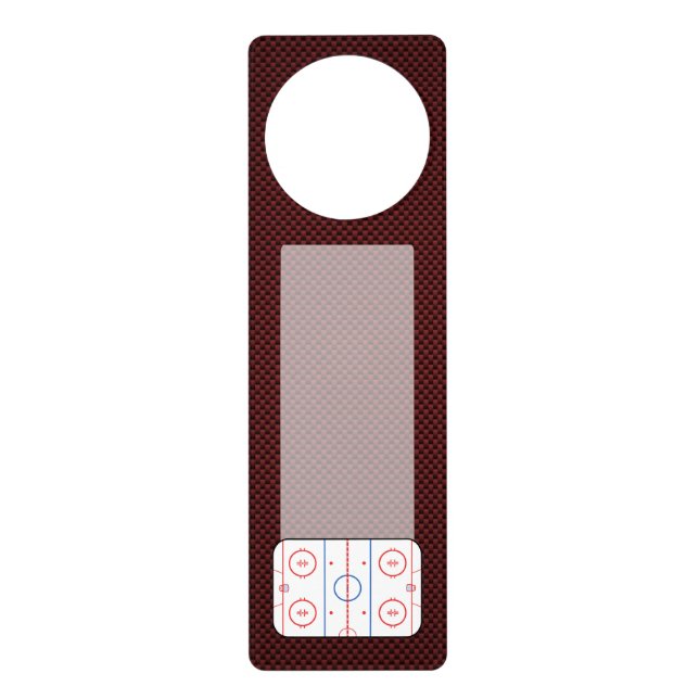 Hockey Game Companion Rink Diagram Door Hanger (Front)