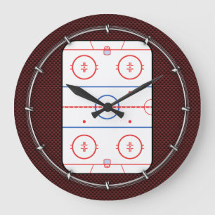 Hockey Game Companion Rink Diagram Large Clock
