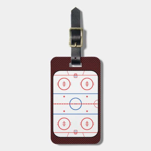 Hockey Game Companion Rink Diagram Luggage Tag