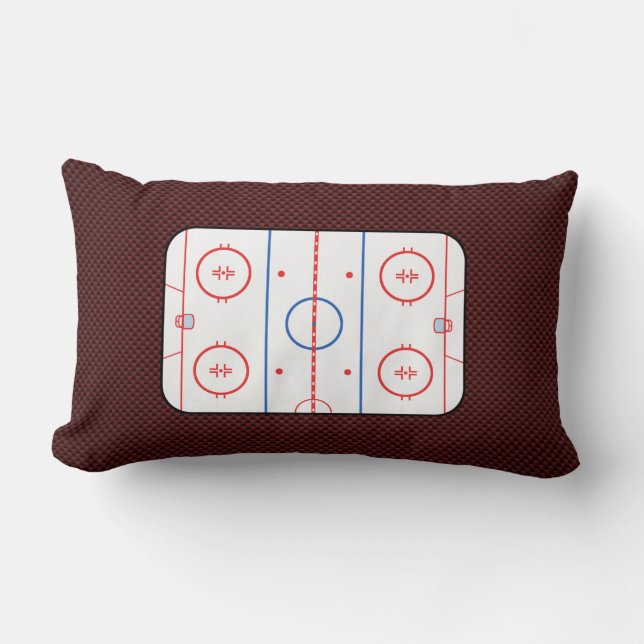 Hockey Game Companion Rink Diagram Lumbar Pillow (Front)