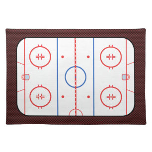 Hockey Game Companion Rink Diagram Placemat
